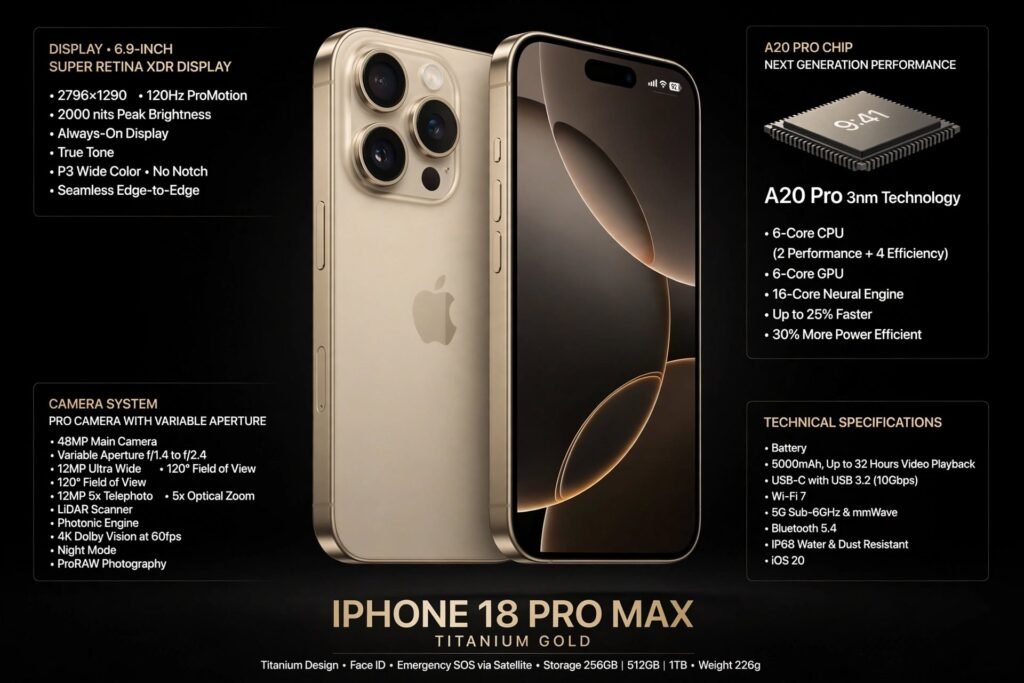 Phone 18 Pro Max ficha técnica