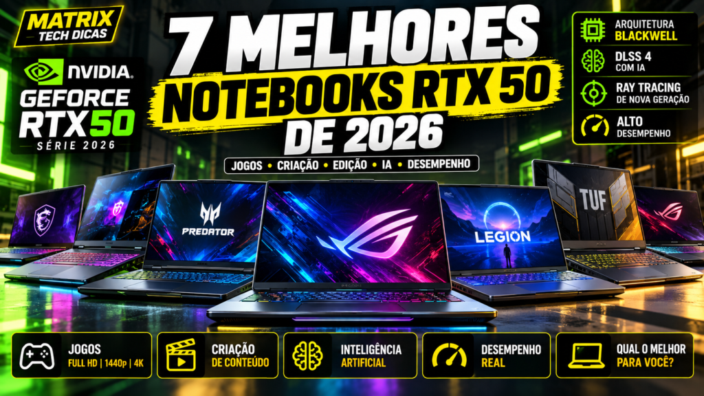 Melhores notebooks RTX 50 de 2026: 7 modelos